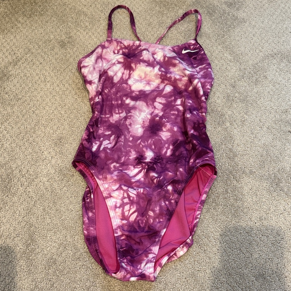 Nike Tie-Dye Cut Out, Low Back One Piece Swimsuit Size 30